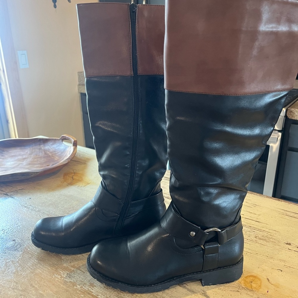 Faux leather riding look boot from nature breeze